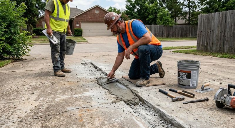 Chipped Concrete Repair in West Des Moines, IA